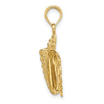 Carica l&#39;immagine nel visualizzatore di Gallery, 14k Yellow Gold Conch Shell Seashell Pendant Charm
