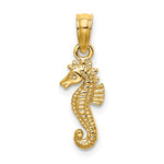 Afbeelding in Gallery-weergave laden, 14k Yellow Gold Seahorse Pendant Charm
