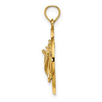 Charger l&#39;image dans la galerie, 14k Yellow Gold Ocean City New Jersey NJ Conch Shell Seashell Pendant Charm
