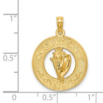 Charger l&#39;image dans la galerie, 14k Yellow Gold Ocean City New Jersey NJ Conch Shell Seashell Pendant Charm
