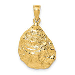 Załaduj obraz do przeglądarki galerii, 14k Yellow Gold Oyster Shell Seashell Pendant Charm
