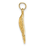 Charger l&#39;image dans la galerie, 14k Yellow Gold Oyster Shell Seashell Textured Pendant Charm
