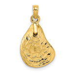 Загрузить изображение в средство просмотра галереи, 14k Yellow Gold Oyster Shell Seashell Textured Pendant Charm
