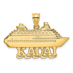 Lataa kuva Galleria-katseluun, 14k Yellow Gold Kauai Hawaii Cruise Ship Travel Pendant Charm
