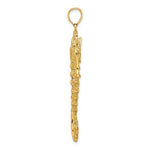 Lataa kuva Galleria-katseluun, 14k Yellow Gold Seahorse 3D Large Pendant Charm
