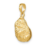 Carica l&#39;immagine nel visualizzatore di Gallery, 14k Yellow Gold Oyster Shell Seashell 3D Pendant Charm
