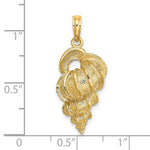 画像をギャラリービューアに読み込む, 14k Yellow Gold Wentletrap Shell Seashell Pendant Charm
