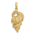 Załaduj obraz do przeglądarki galerii, 14k Yellow Gold Wentletrap Shell Seashell Pendant Charm
