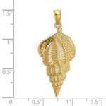 Carica l&#39;immagine nel visualizzatore di Gallery, 14k Yellow Gold Wentletrap Shell Seashell Pendant Charm
