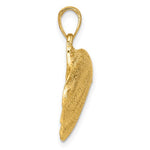 將圖片載入圖庫檢視器 14k Yellow Gold Seashell Scallop Shell Clamshell Pendant Charm
