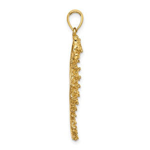 14k Yellow Gold Seahorse Pendant Charm