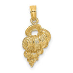 Carica l&#39;immagine nel visualizzatore di Gallery, 14k Yellow Gold Wentletrap Shell Seashell Pendant Charm
