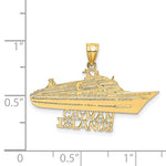 Load image into Gallery viewer, 14k Yellow Gold Cayman Islands Cruise Ship Travel Vacation Pendant Charm
