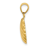 Ladda upp bild till gallerivisning, 14k Yellow Gold Seashell Scallop Shell Clamshell Pendant Charm
