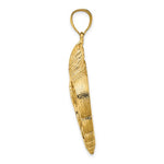 Kép betöltése a galériamegjelenítőbe: 14k Yellow Gold Conch Shell Seashell Cut Out Large Pendant Charm
