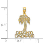 이미지를 갤러리 뷰어에 로드 , 14k Yellow Gold Grand Caymans Island Palm Tree Vacation Pendant Charm
