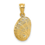 Φόρτωση εικόνας στο εργαλείο προβολής Συλλογής, 14k Yellow Gold Abalone Shell Seashell Pendant Charm
