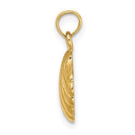 Carregar imagem no visualizador da galeria, 14k Yellow Gold Seashell Clamshell Scallop Shell Pendant Charm
