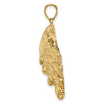 Kép betöltése a galériamegjelenítőbe: 14k Yellow Gold Lions Paw Shell Seashell Scallop Clamshell Pendant Charm
