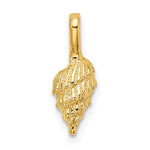 Kép betöltése a galériamegjelenítőbe: 14k Yellow Gold Conch Shell Seashell Tiny Mini Pendant Charm
