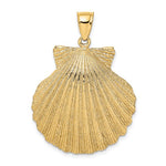 Load image into Gallery viewer, 14k Yellow Gold Seashell Scallop Shell Clamshell Pendant Charm
