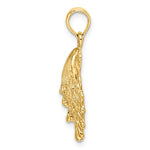 Indlæs billede til gallerivisning 14k Yellow Gold Lions Paw Shell Seashell Scallop Clamshell Pendant Charm
