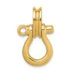 Kép betöltése a galériamegjelenítőbe: 14k Yellow Gold Shackle Link with Pulley 3D Large Pendant Charm
