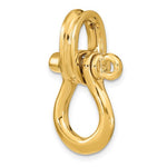 Load image into Gallery viewer, 14k Yellow Gold Shackle Link with Pulley 3D Large Pendant Charm
