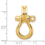 Load image into Gallery viewer, 14k Yellow Gold Shackle Link with Pulley 3D Large Pendant Charm
