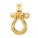 Load image into Gallery viewer, 14k Yellow Gold Shackle Link with Pulley 3D Large Pendant Charm
