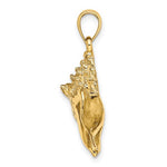 Carica l&#39;immagine nel visualizzatore di Gallery, 14k Yellow Gold Conch Shell Seashell Pendant Charm
