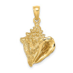 Загрузить изображение в средство просмотра галереи, 14k Yellow Gold Conch Shell Seashell Pendant Charm
