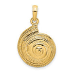 画像をギャラリービューアに読み込む, 14k Yellow Gold Troca Shell Textured Pendant Charm
