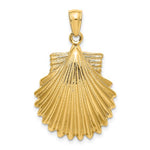 Carica l&#39;immagine nel visualizzatore di Gallery, 14k Yellow Gold Seashell Scallop Shell Clamshell Pendant Charm
