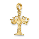 Load image into Gallery viewer, 14K Yellow Gold Menorah 3D Pendant Charm
