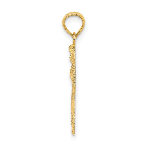 14k Yellow Gold Bahamas Mama Pendant Charm