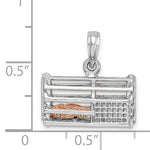 画像をギャラリービューアに読み込む, 14K White Rose Gold Two Tone Lobster Trap 3D Pendant Charm
