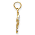 將圖片載入圖庫檢視器 14k Yellow Gold and Rhodium Seahorse Pendant Charm
