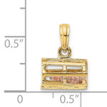 Load image into Gallery viewer, 14k Yellow Rose Gold Two Tone Lobster Trap 3D Small Pendant Charm
