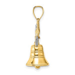 Загрузить изображение в средство просмотра галереи, 14k Yellow White Gold Two Tone Liberty Bell Philadelphia PA Pennsylvania Pendant Charm
