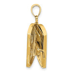 Afbeelding in Gallery-weergave laden, 14k Yellow Gold and Rhodium Footprints in the Sand Prayer Book 3D Pendant Charm
