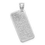 Afbeelding in Gallery-weergave laden, 14k White Gold Ocean City New Jersey License Plate Pendant Charm
