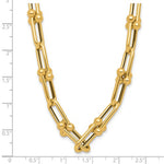 Cargar imagen en el visor de la galería, 14k Yellow Gold Elongated Link Ball Necklace Chain 18 inches Made to Order

