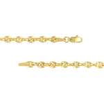 Afbeelding in Gallery-weergave laden, 14K Yellow Gold 3.7mm Puff Mariner Bracelet Anklet Choker Pendant Necklace Chain
