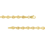 Kép betöltése a galériamegjelenítőbe: 14K Yellow Gold 3.7mm Puff Mariner Bracelet Anklet Choker Pendant Necklace Chain
