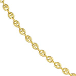 Indlæs billede til gallerivisning 14K Yellow Gold 4.5mm Puff Mariner Bracelet Anklet Choker Pendant Necklace Chain
