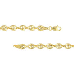 Carica l&#39;immagine nel visualizzatore di Gallery, 14K Yellow Gold 4.5mm Puff Mariner Bracelet Anklet Choker Pendant Necklace Chain
