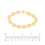Загрузить изображение в средство просмотра галереи, 14K Yellow Gold 10mm Puff Mariner Bracelet Anklet Choker Pendant Necklace Chain
