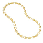 Lade das Bild in den Galerie-Viewer, 14K Yellow Gold 10mm Puff Mariner Bracelet Anklet Choker Pendant Necklace Chain
