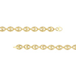 이미지를 갤러리 뷰어에 로드 , 14K Yellow Gold 10mm Puff Mariner Bracelet Anklet Choker Pendant Necklace Chain
